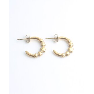 'Starry night' Boucles d'oreilles Or - acier inoxydable