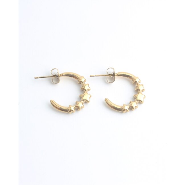 'Starry night' Boucles d'oreilles Or - acier inoxydable