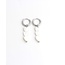 'Heart to heart' Earrings White - Stainless steel