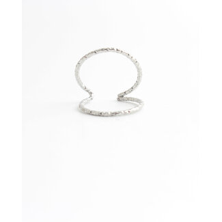 'Lora' Bague Argent - Acier inoxydable