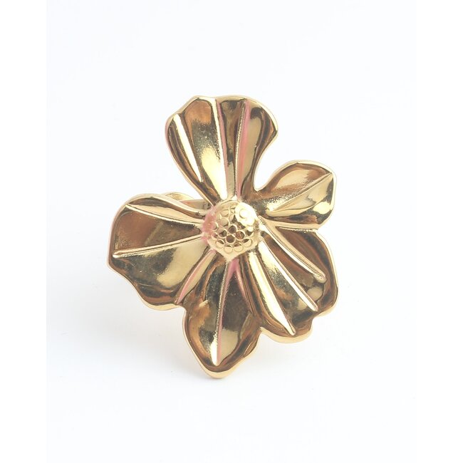 'Elegant flower' Ring - Stainless steel