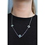 'Louelle' CADENA PLATA ROCKY GREEN - acero inoxidable