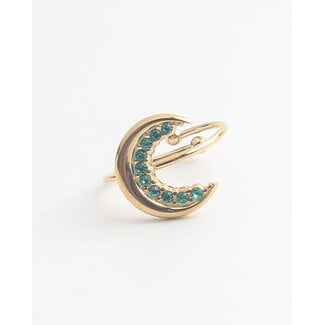 'Once in a blue moon' Ring Gold - Stainless steel