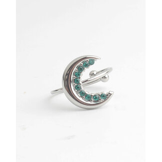 'Once in a blue moon' Bague Argent - Acier inoxydable