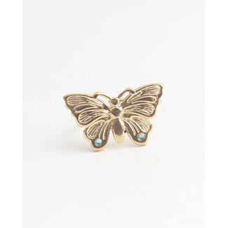 'Butterfly' Anillo Oro - Acero inoxidable