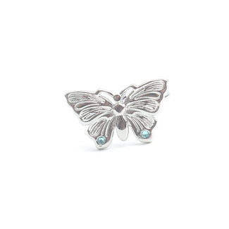 'Butterfly' Anello Argento - Acciaio inossidabile