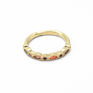 'Glitter Please' Ring - Goud verguld - verstelbaar)