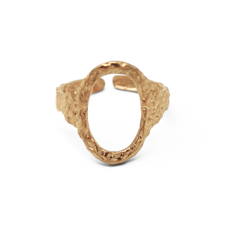 'Liliane' ring gold - stainless steel (adjustable)