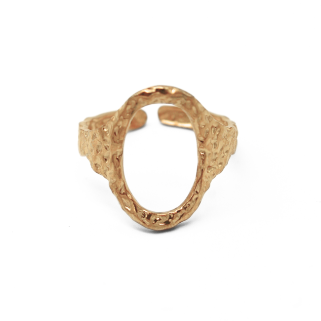 Ring 'Liliane' Gold - Edelstahl (verstellbar)