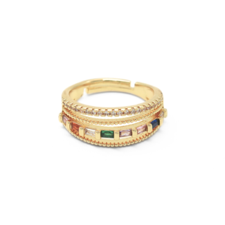 Ring 'Diamond Sky' GOLD - Edelstahl