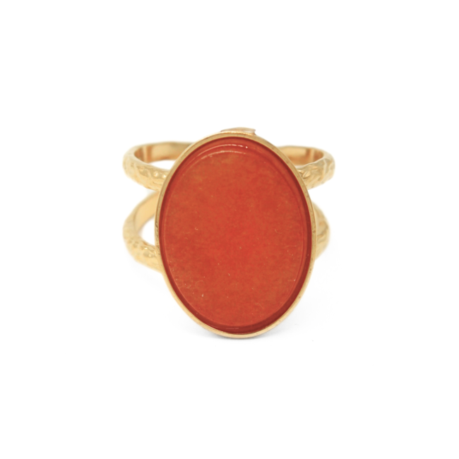 "Layla" Ring Orange Gold - Stainless Steel