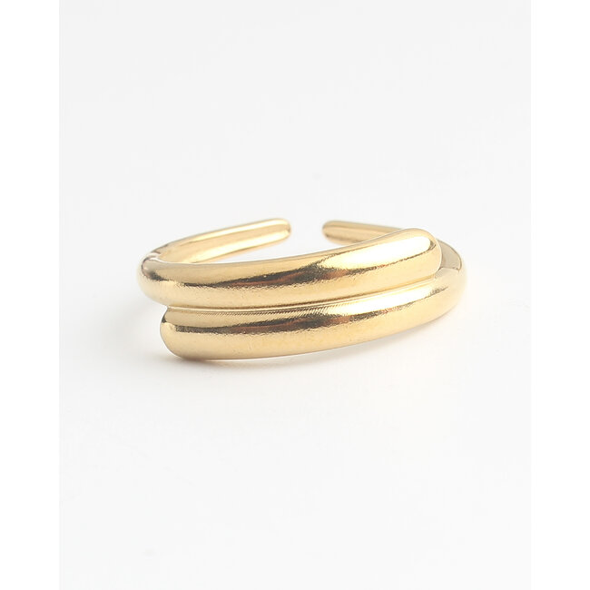 'Ell' Ring Gold – Edelstahl