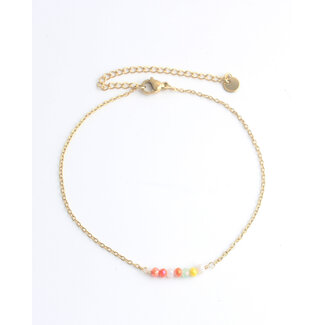 'Rome' Bracelet de cheville - Acier inoxydable