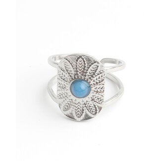 'Jette' Bague Argent - Acier inoxydable