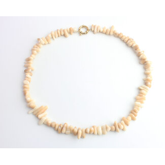 'Pretty shell' Collier Beige - Acier inoxydable