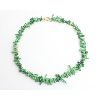 'Pretty shell' Collier Vert - Acier inoxydable