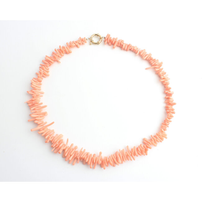 'Pretty shell' Collier Orange - Acier inoxydable