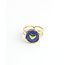 'Blue love' Anello Oro - Acciaio inossidabile