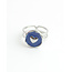 'Blue love' Anello Argento - Acciaio inossidabile