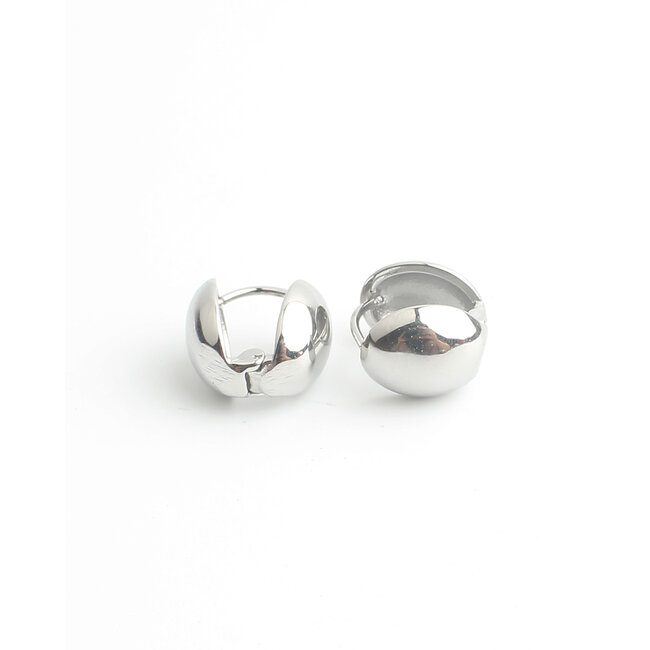 'Dott' Boucles d'oreilles Argent- Acier inoxydable