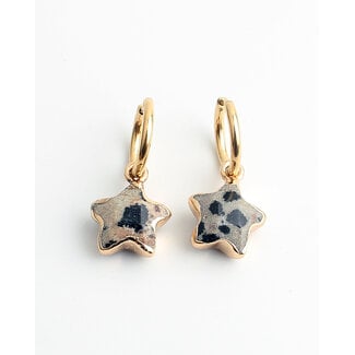 'Starry' Boucles d'oreilles Leopard - Acier inoxydable