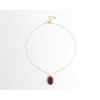 'Darla' Ketting Rojo - Acero inoxidable