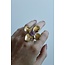 'Mega flower' Anillo Oro - Acero inoxidable