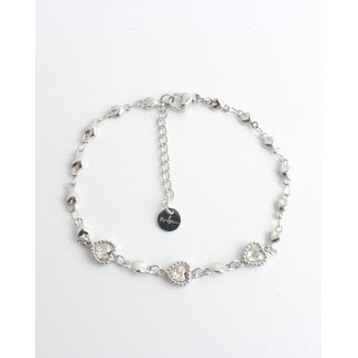 'Liefde' Bracelet Argent - acier inoxydable