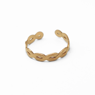 'Marrakech' adjustable ring gold - Stainless Steel