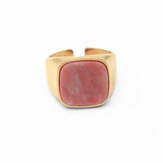 "Estefania" Ring Pink Gold - Stainless Steel