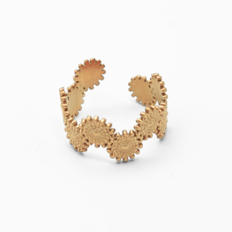 Sifra 'anillo de oro - acero inoxidable (ajustable)