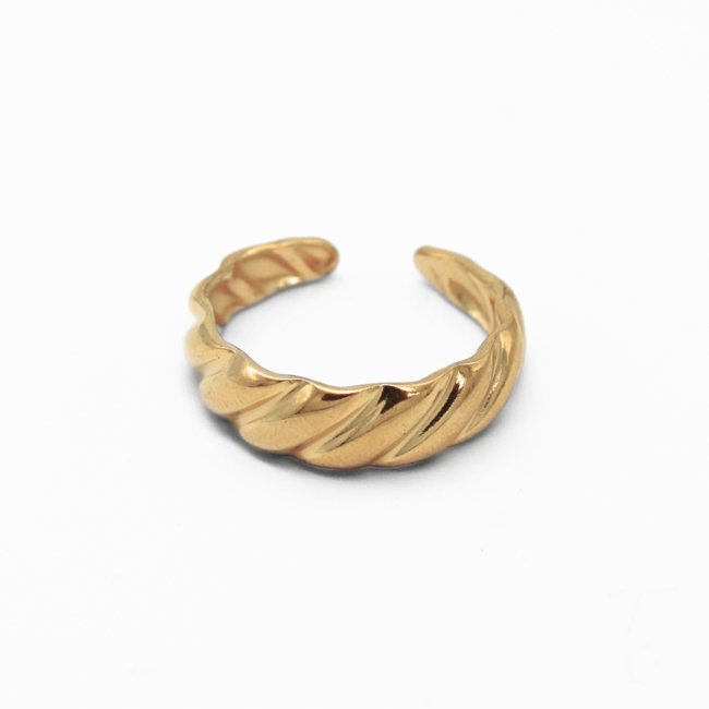 Jeanique 'Ring Gold - Acero inoxidable (ajustable)