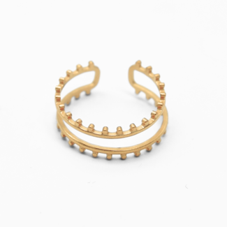 'Dunya' Ring Gold - stainless steel (adjustable)