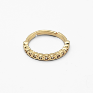 'Sila ring white - Gold Plated (adjustable)