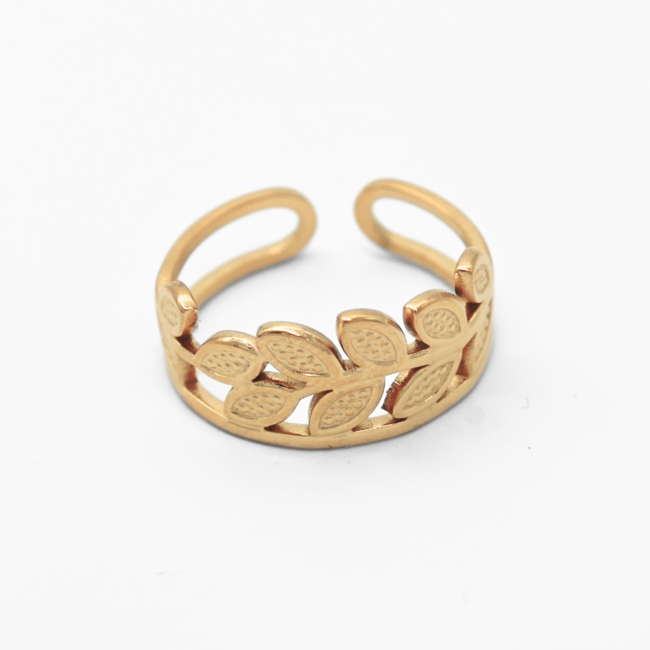 'Maelynn' ring gold - stainless steel (adjustable)