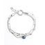 4-lagiges Armband 'Eloise' Silber Blau - Edelstahl