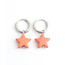 'Bright star' Boucles Argent d'oreilles Orange - Acier inoxydable