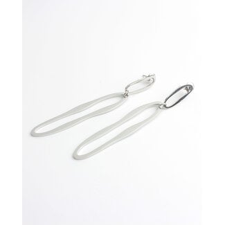 'Willow' Boucles d'oreilles Argent - Acier inoxydable