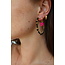 'Malak' Boucles d'oreilles - Or Noir - Acier inoxydable