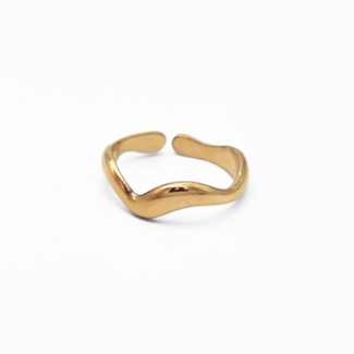 Wellen-Ring-Gold-Edelstahl-verstellbar