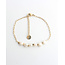 'Pearly' Pulsera - acero inoxidable