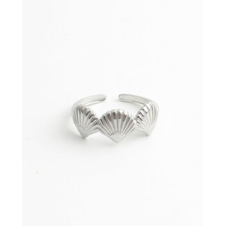 'Chelsea' Anillo Plata - Acero inoxidable (ajustable)