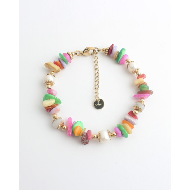 'Rainbow shell' Bracelet - stainless steel