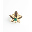 'Milana' Ring Gold Green - Stainless steel