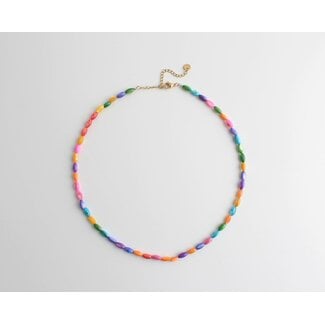 'Real shell' Collana Arcobaleno - Acciaio inossidabile