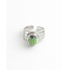 'Aira' Bague Argent - Acier inoxydable (ajustable)