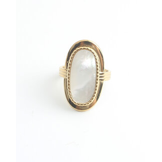 'Yuna' Anillo Oro - Acero inoxidable (ajustable)