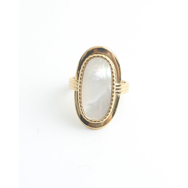 'Yuna' Anillo Oro - Acero inoxidable (ajustable)