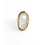 'Yuna' Ring Goud - Stainless steel (verstelbaar)