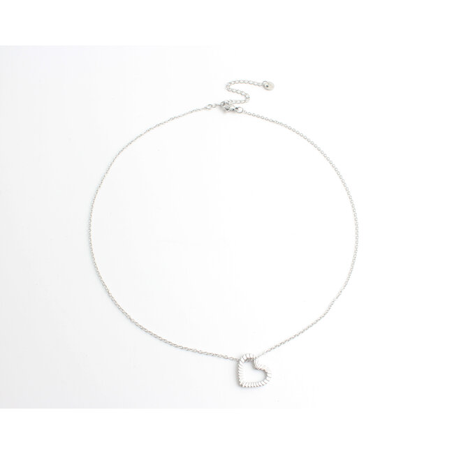 'Though love' Necklace Silver - Stainless steel